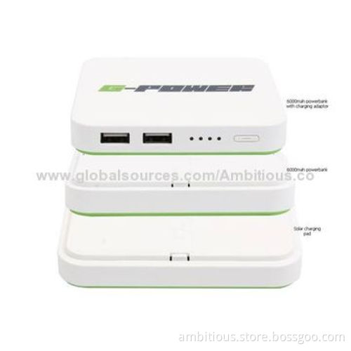 3 Layer solar power bank for mobile phone with CE, FCC & RoHS